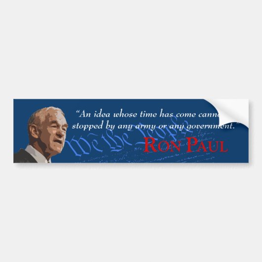 Ron Paul - Een idee waarvan de tijd gekomen is Bumpersticker (Voorkant)