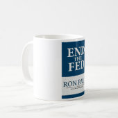 Ron Paul End de Fed Banner Koffiemok (Voorkant links)