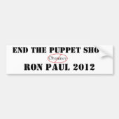 Ron Paul END 'THE PUPPET SHOW' Bumpersticker (Voorkant)