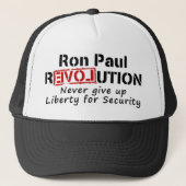 Ron Paul EVOLution geeft de vrijheid nooit op Trucker Pet (Voorkant)