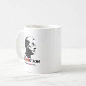 Ron Paul face Stencil - Revolutie Koffiemok (Voorkant links)