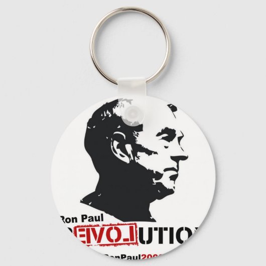 Ron Paul face Stencil - Revolutie Sleutelhanger (Voorkant)