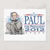 Ron Paul GOP Mascot 2012 Briefkaart (Voorkant)