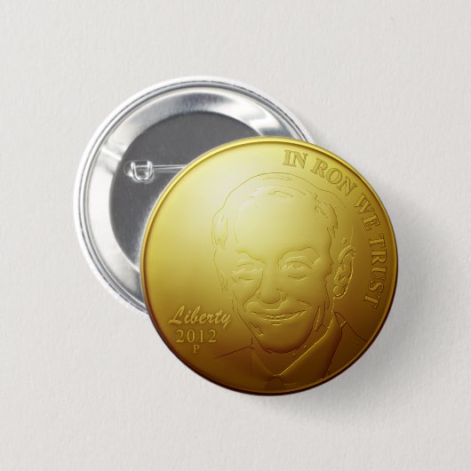 Ron Paul Gouden Munt Button (Voorkant /achterkant)