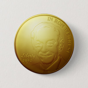 Ron Paul Gouden Munt Button