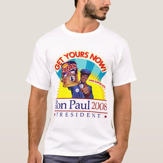 Ron Paul "Haal je vrijheid!" Retro-Shirt T-shirt (Voorkant)