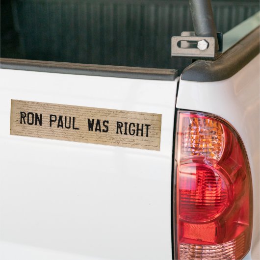 Ron Paul had gelijk Bumpersticker (Op Truck)