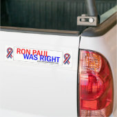 Ron Paul had gelijk. Bumpersticker. Bumpersticker (Op Truck)