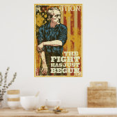 Ron Paul Het gevecht is net begonnen met Poster (Keuken)