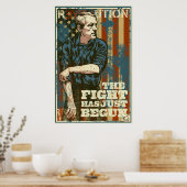 Ron Paul Het gevecht is net begonnen met Poster (Keuken)