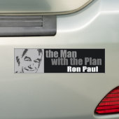 Ron Paul: Het Man met het plan Bumpersticker (Op auto)