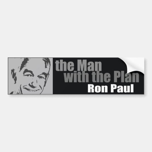 Ron Paul: Het Man met het plan Bumpersticker (Voorkant)