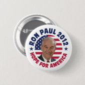 Ron Paul Hope for America Ronde Button 5,7 Cm (Voorkant /achterkant)