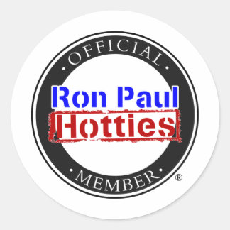 Ron Paul Hotties Gear Ronde Sticker