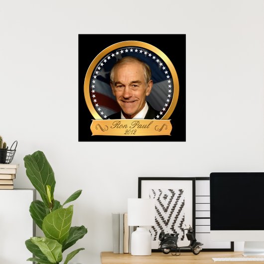 Ron Paul in 2012 Gold Edition Poster (Thuiskantoor)