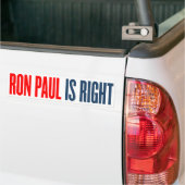 Ron Paul is Juiste Bumpersticker (Op Truck)