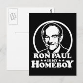 Ron Paul is Mijn Homeboy Briefkaart (Voorkant / Achterkant)