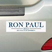Ron Paul is mijn Homeboy. Bumpersticker (Op auto)