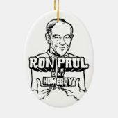 Ron Paul is mijn Homeboy Ornament (Achterkant)