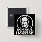 Ron Paul is mijn homeboy Vierkante Button 5,1 Cm (Voorkant /achterkant)