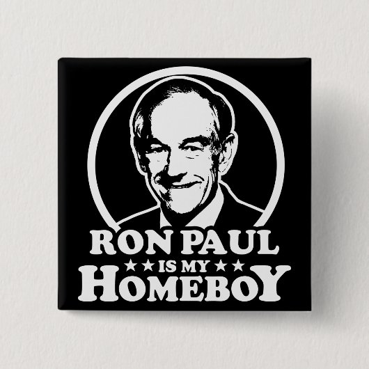 Ron Paul is mijn homeboy Vierkante Button 5,1 Cm (Voorkant)