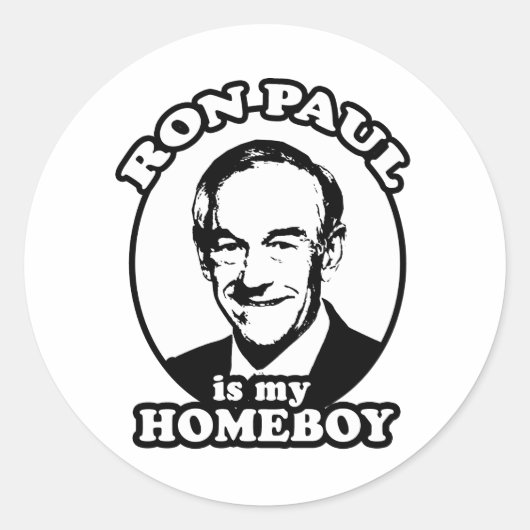 Ron Paul is mijn huisjongen Ronde Sticker (Voorkant)