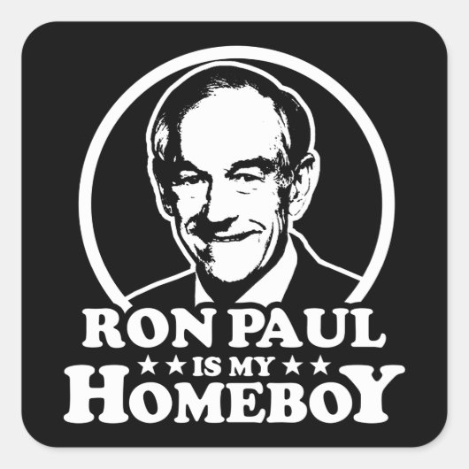 Ron Paul is mijn huisjongen Vierkante Sticker (Voorkant)
