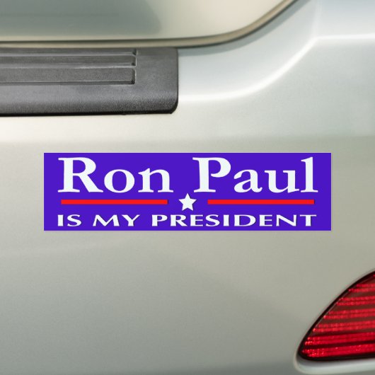 Ron Paul IS MIJN PRESIDENT bumper sticker (Op auto)