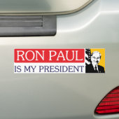 Ron Paul is mijn President Bumpersticker (Op auto)