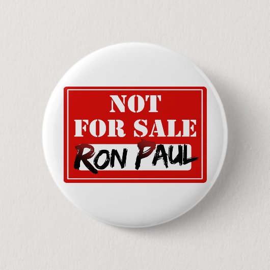 Ron Paul IS NIET VOOR VERKOOP!! Ronde Button 5,7 Cm (Voorkant)