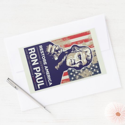 Ron Paul Jefferson Sticker (Envelop)