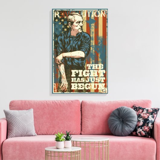 Ron Paul Just Begun Canvas Print (Insitu (Woonkamer))