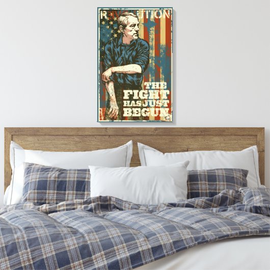 Ron Paul Just Begun Canvas Print (Insitu (Slaapkamer))