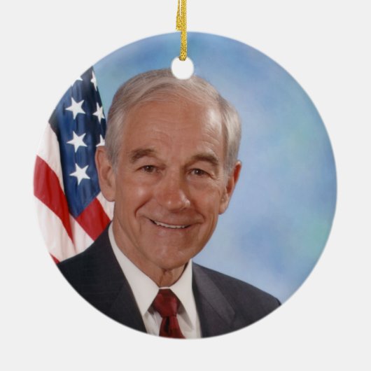 Ron Paul Keramisch Ornament (Achterkant)