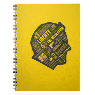 Ron Paul Libertarian Abstract Gedacht notebook Notitieboek