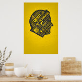 Ron Paul Libertarian Abstract Gedacht Poster (Keuken)