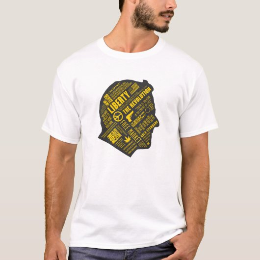 Ron Paul Libertarian Abstract Gedacht Shirt (Voorkant)