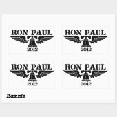 Ron Paul Liberty Black Rechthoekige Sticker (Vel)
