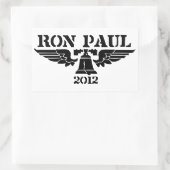 Ron Paul Liberty Black Rechthoekige Sticker (Tas)