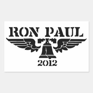 Ron Paul Liberty Black Rechthoekige Sticker