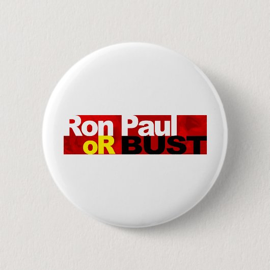 Ron Paul of Bust. Ronde Button 5,7 Cm (Voorkant)