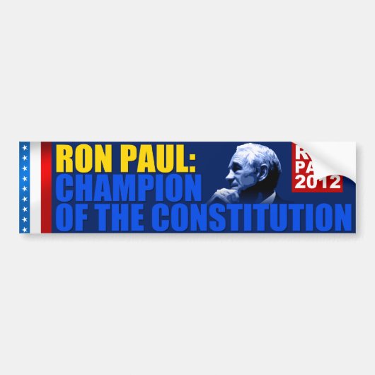 Ron Paul: Ontwerpgrondwet Bumpersticker (Voorkant)