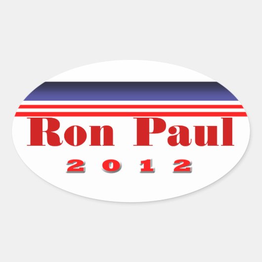 Ron Paul Ovale Sticker (Voorkant)