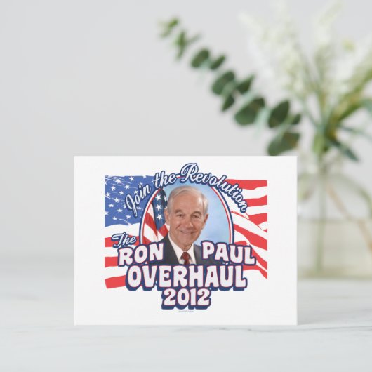 Ron Paul Overhaul 2012 Briefkaart (Staand voorkant)