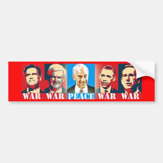 Ron Paul Peace Bumpersticker (Voorkant)