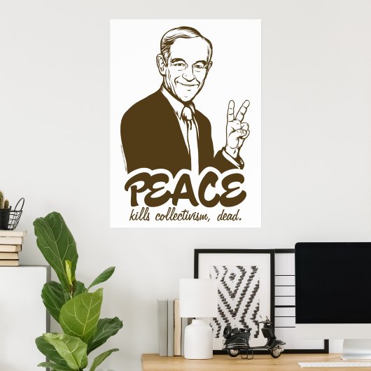 Ron Paul Peace  Poster (Thuiskantoor)