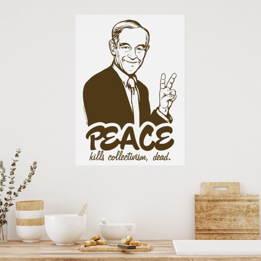 Ron Paul Peace  Poster (Keuken)