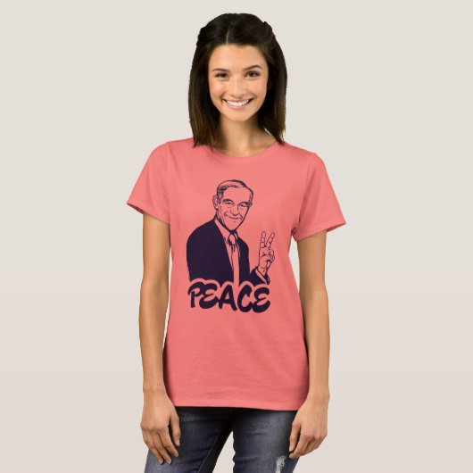 Ron Paul Peace T-Shirt (Voorkant volledig)
