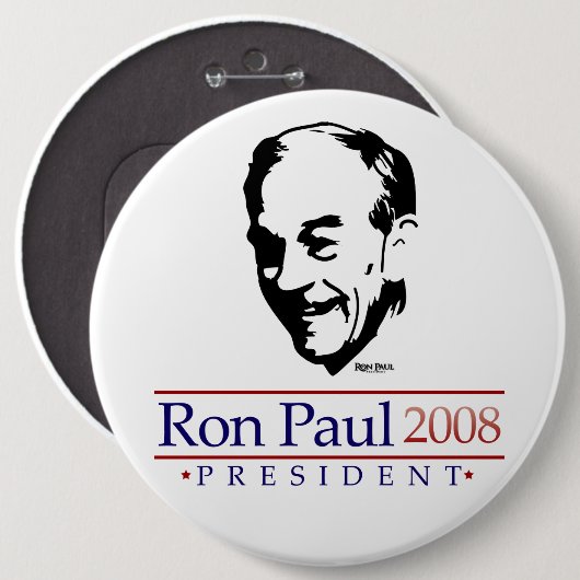 Ron Paul Portrait Gigantic Button (Voorkant /achterkant)