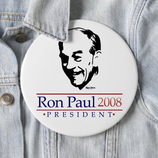 Ron Paul Portrait Gigantic Button (In situ)